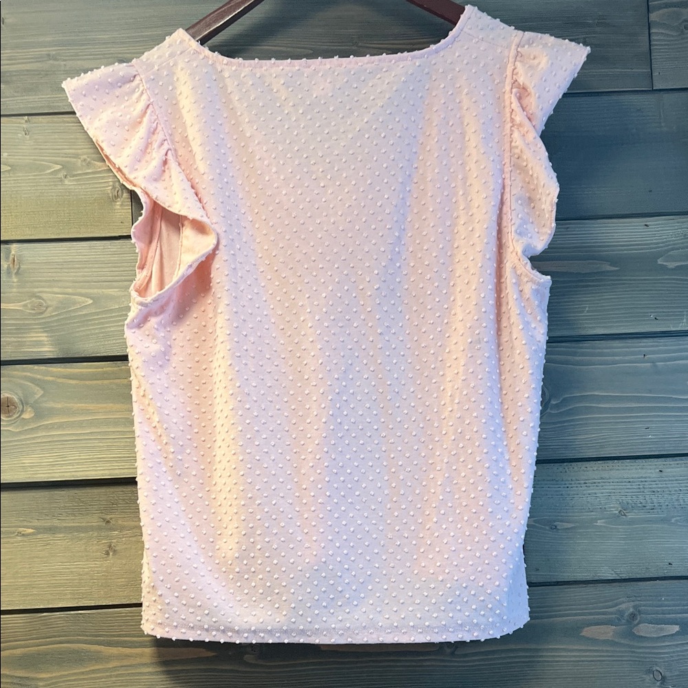 J Crew Light Pink Textured Blouse - Picture 2 of 4